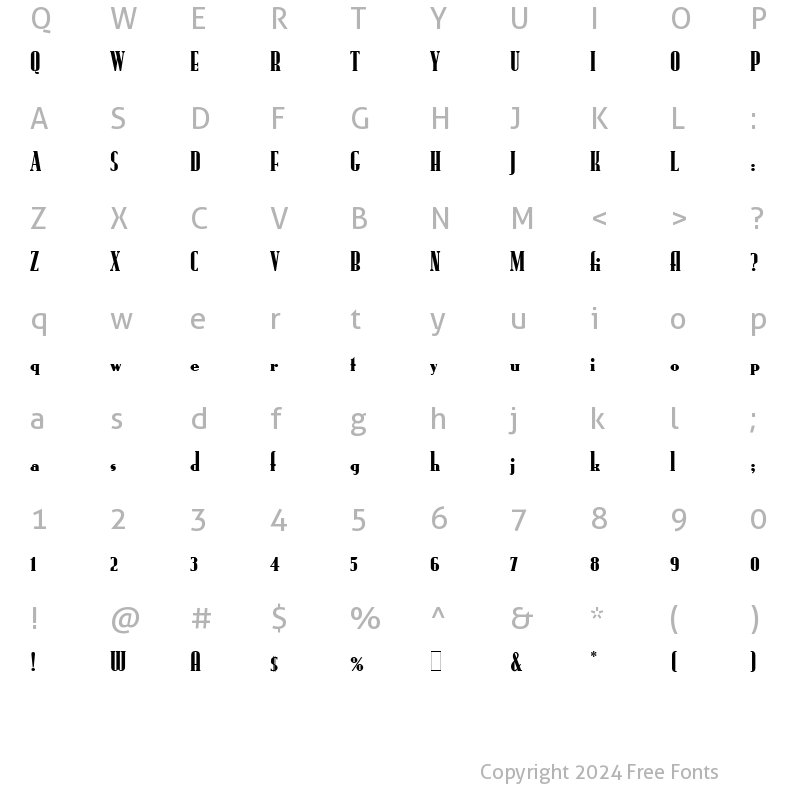 Character Map of Rundfunk LET Plain