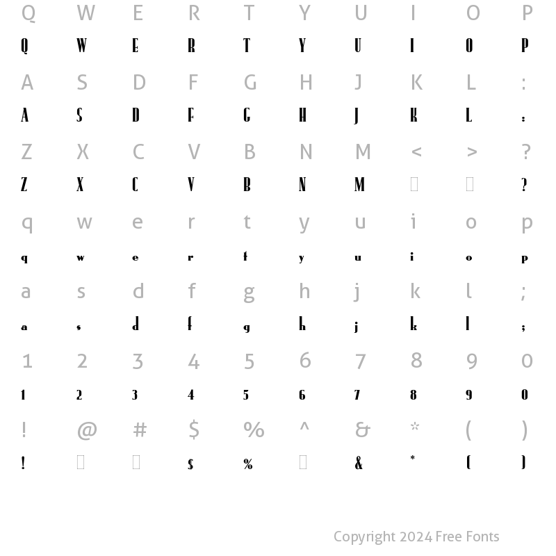 Character Map of Rundfunk Plain Regular