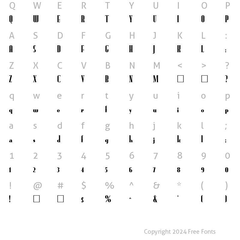 Character Map of Rundfunk Regular