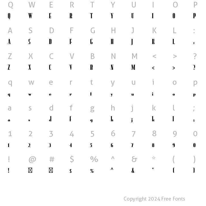 Character Map of Rundfunk Std Regular