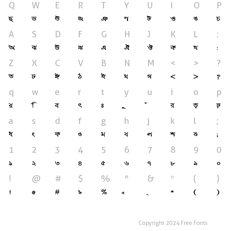 Character Map of RupshaMJ Bold