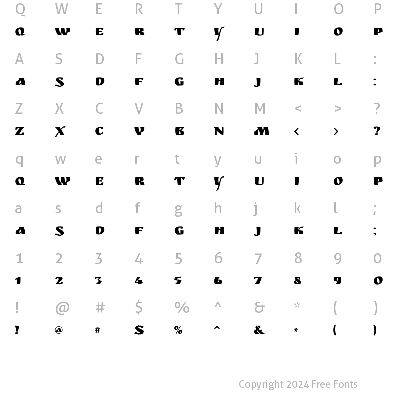 Character Map of Ruslan Display Regular