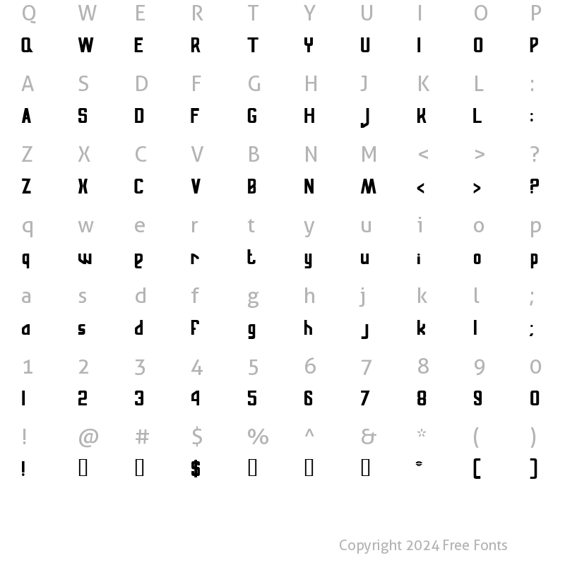 Character Map of RussianQuality Normal