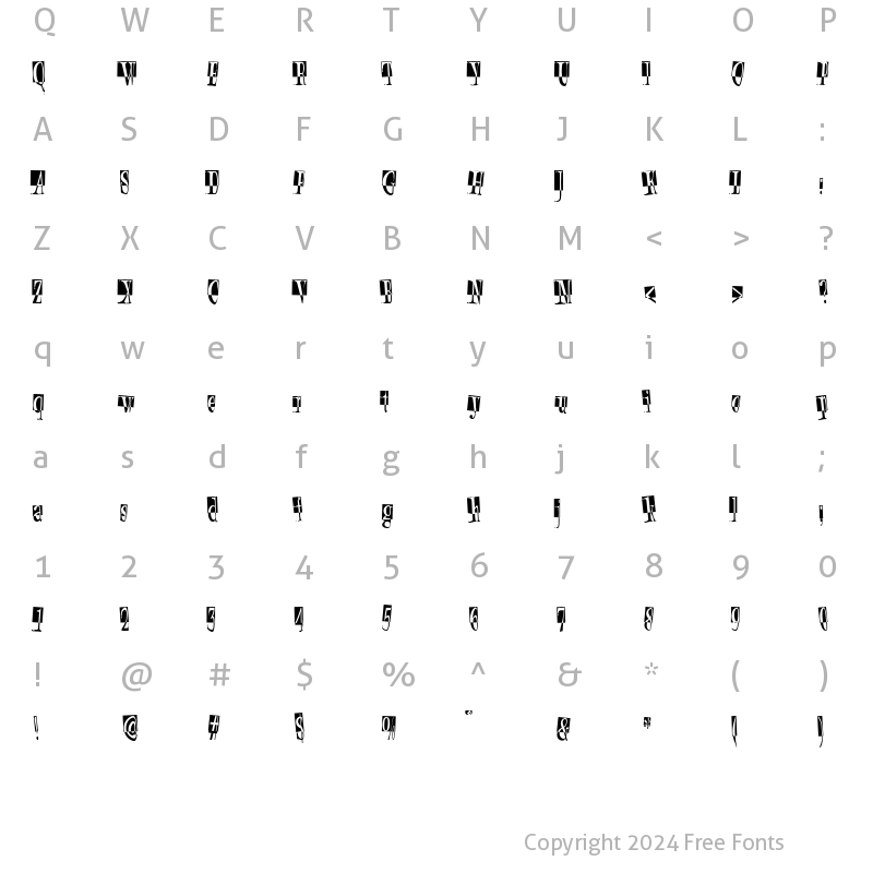 Character Map of RusticRetroHeaders Regular