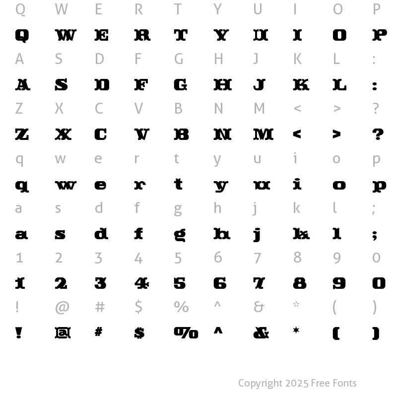 Character Map of Rutin Tutin NF Regular