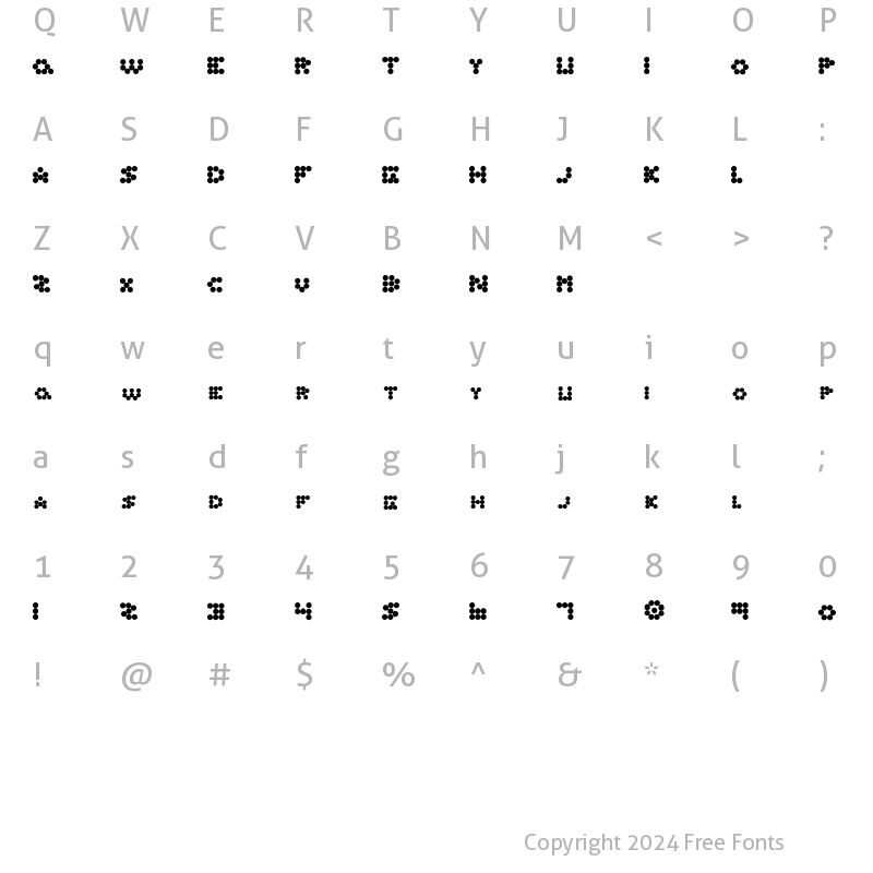 Character Map of RuttenSpya Regular