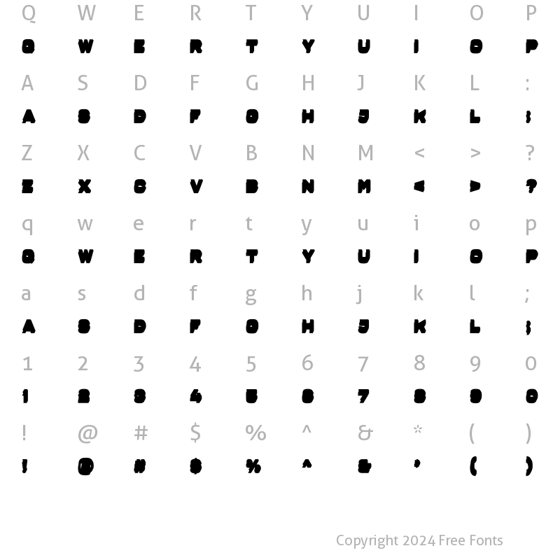 Character Map of Ryde FullPurple