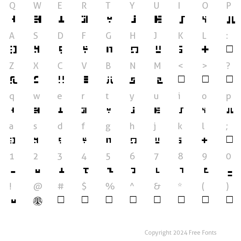 Character Map of Rylodian Normal