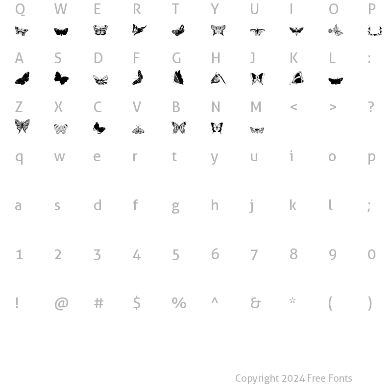 Character Map of ryp_butterfly1 Regular