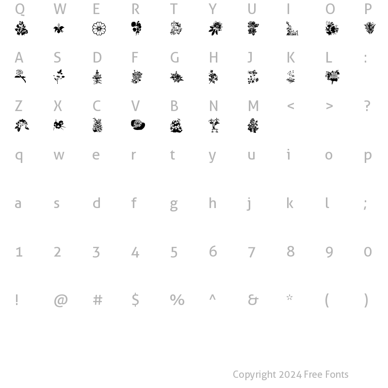 Character Map of ryp_floral4 decorative