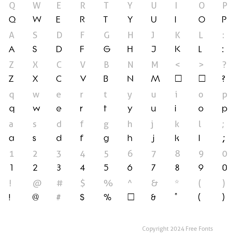 Character Map of SaborSSK Regular