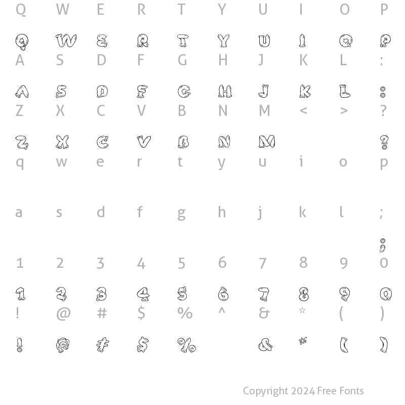 Character Map of SafeFontGD Regular