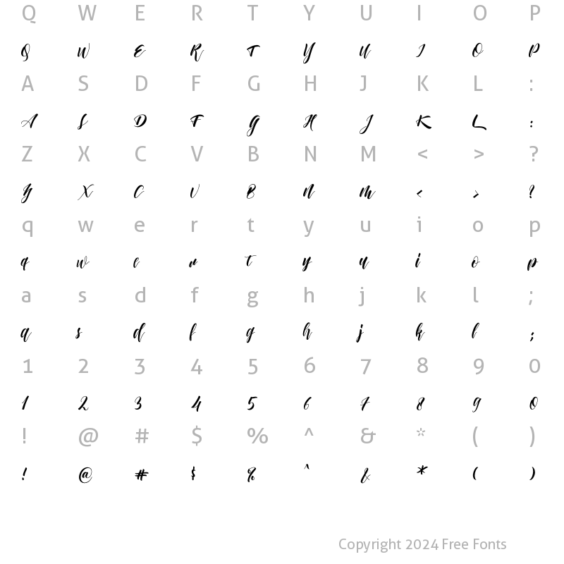 Character Map of sahanaya Regular