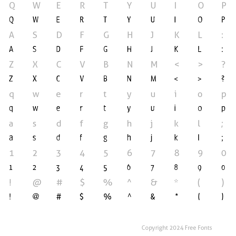 Character Map of SaharaEF Bold