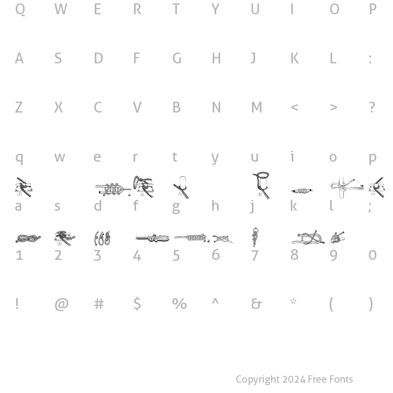 Character Map of SailorsKnots Regular