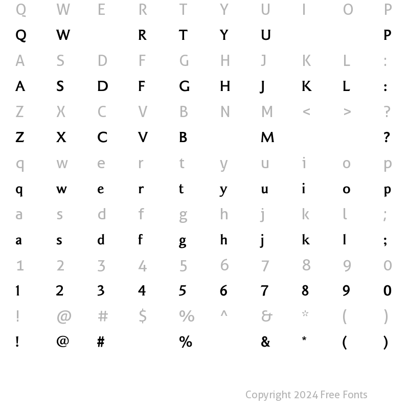 Character Map of SainsburyBold Regular