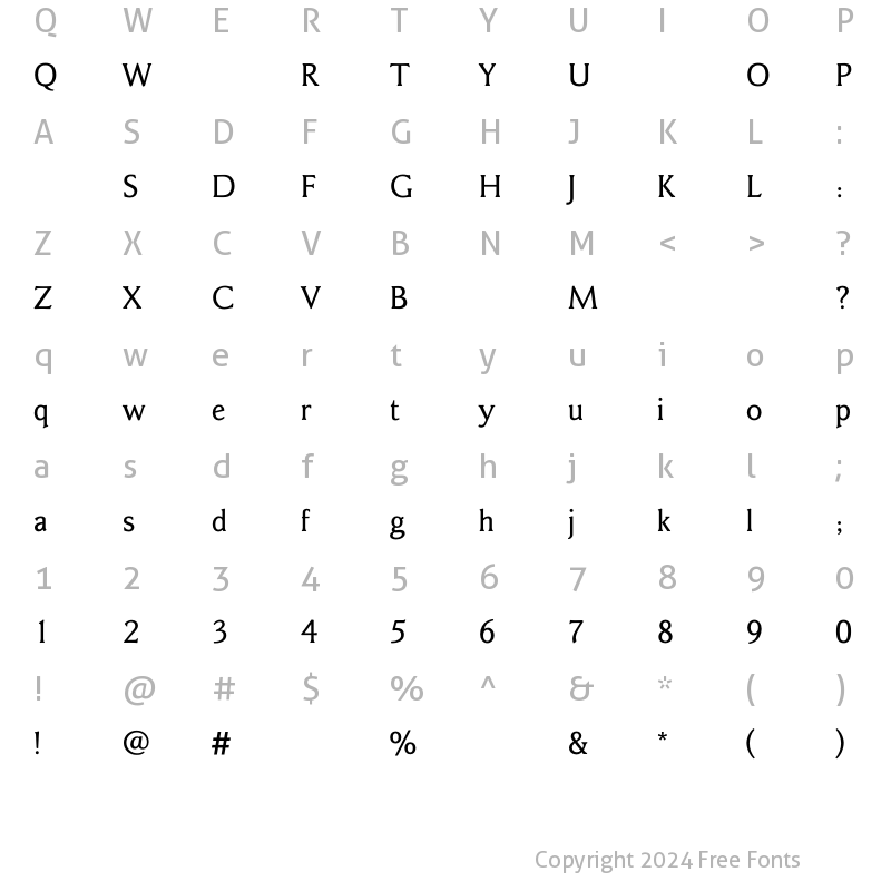 Character Map of SainsburyMedium Regular