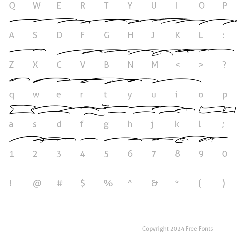 Character Map of Saintley Swash