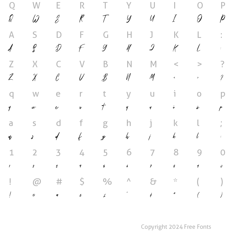 Character Map of Saintrop Alt One Alt One