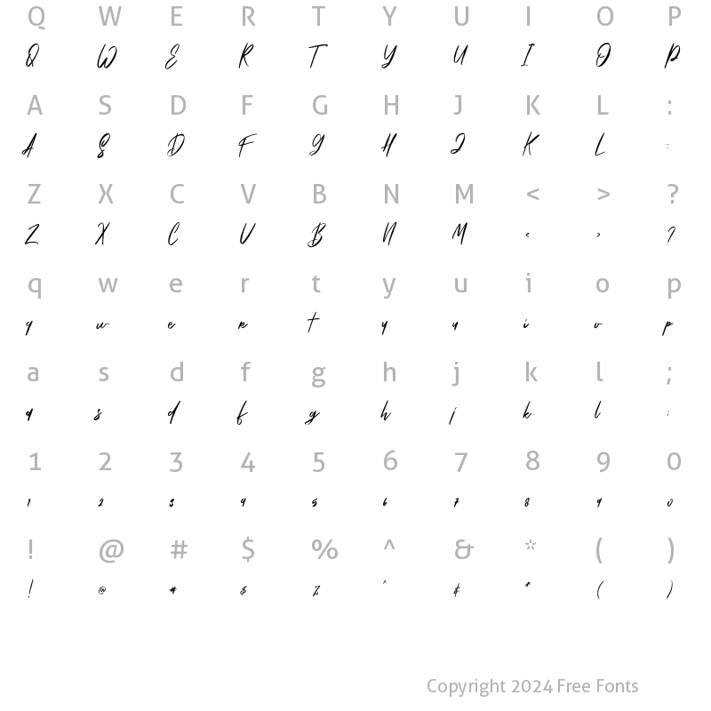 Character Map of Saintrop Alt Two Alt Two