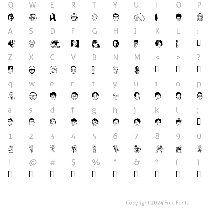 Character Map of SakabePeople02 Regular