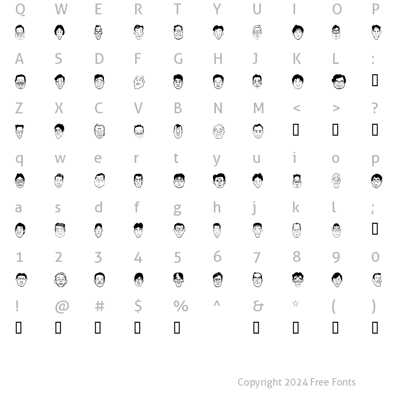 Character Map of SakabePeople04 Regular