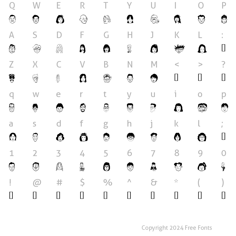 Character Map of SakabePeople05 Regular