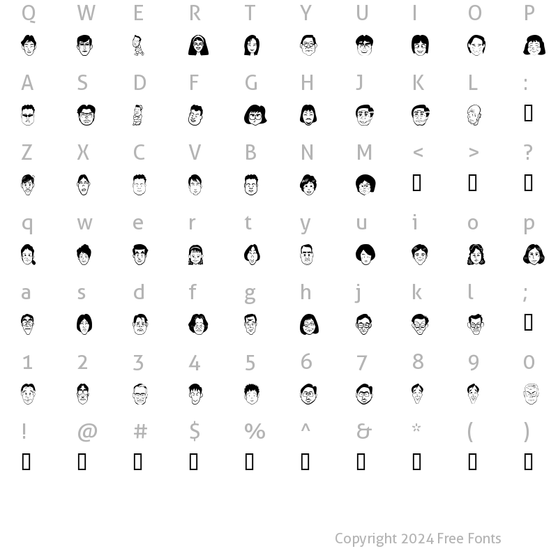 Character Map of SakabePeople06 Regular