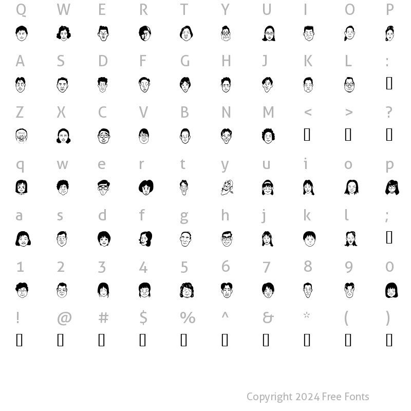 Character Map of SakabePeople07 Regular