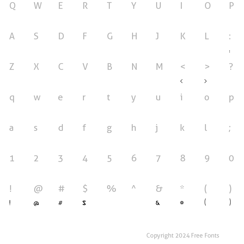 Character Map of Sakkal Maya Pro Regular