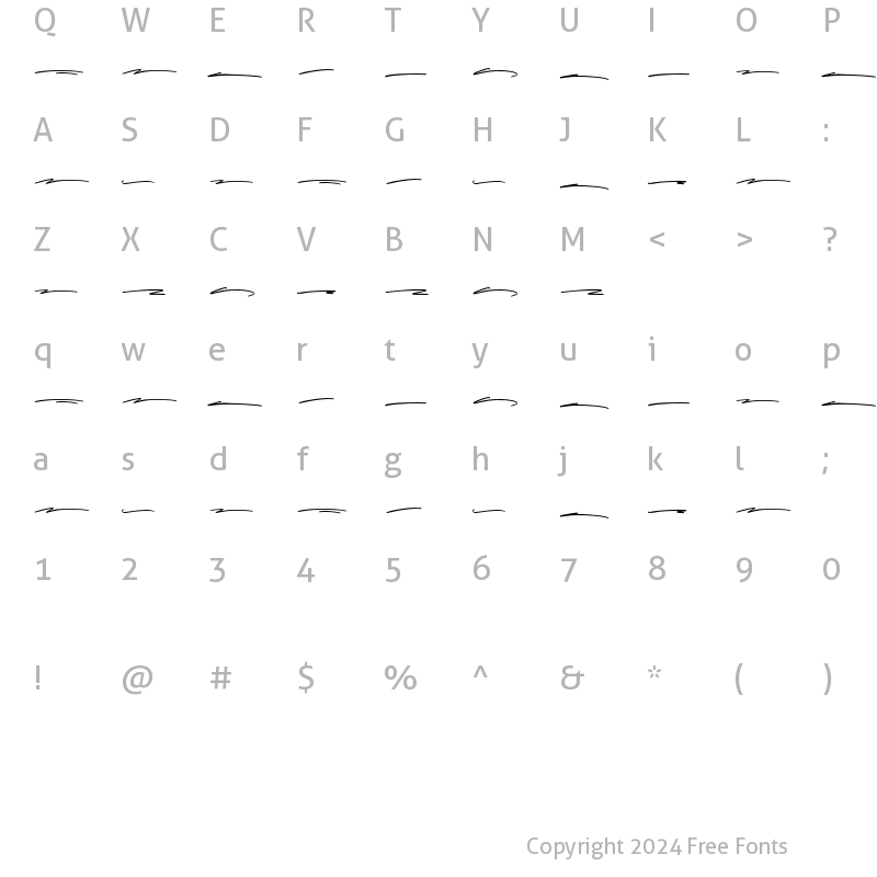 Character Map of Sakoda Swash Regular