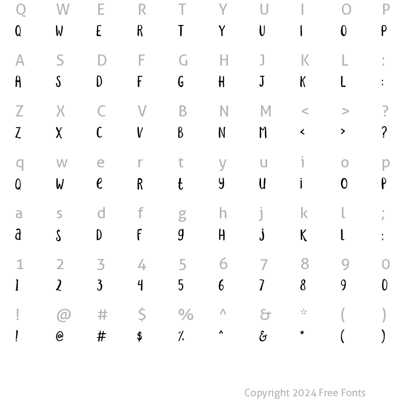 Character Map of Sakra Regular