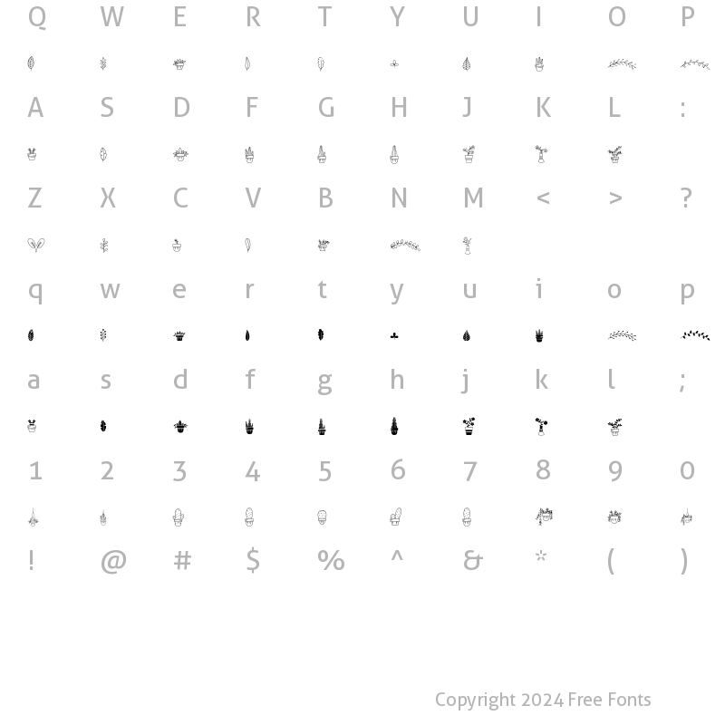 Character Map of Salam Dingbat Regular