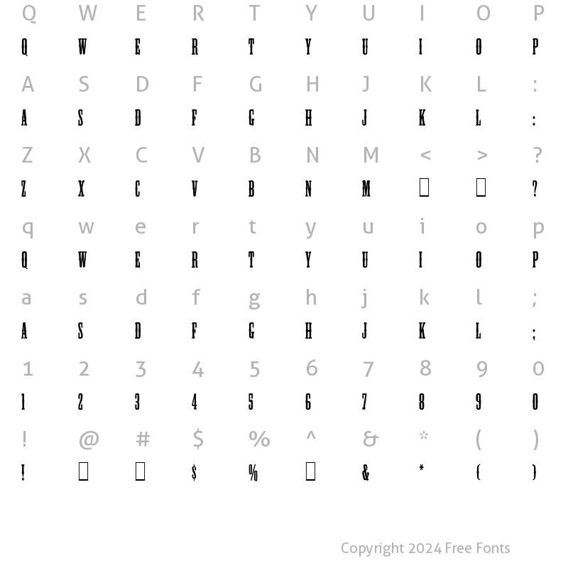 Character Map of Salary Normal