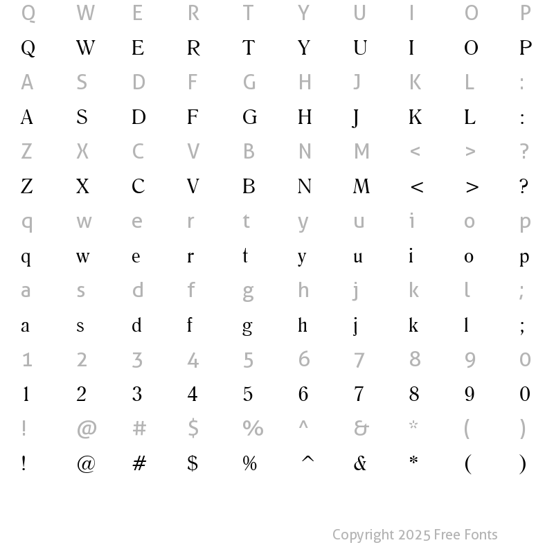 Character Map of Salernomi J Roman