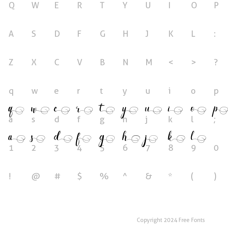 Character Map of Sallas Alt 2 Regular