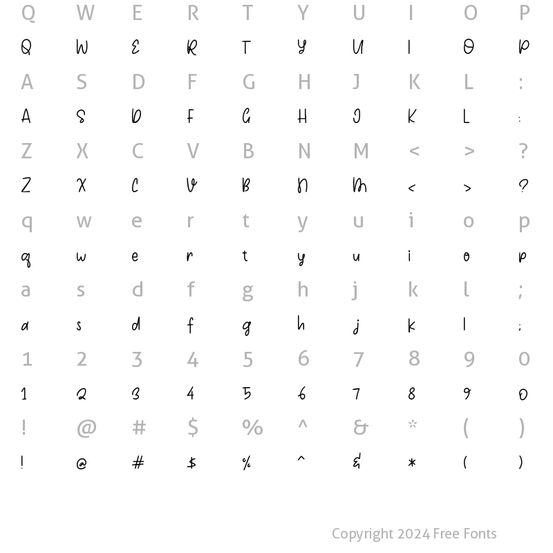 Character Map of Salt & Pepper Regular