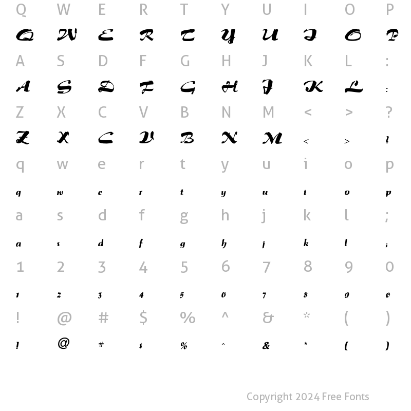 Character Map of Salto Font Regular