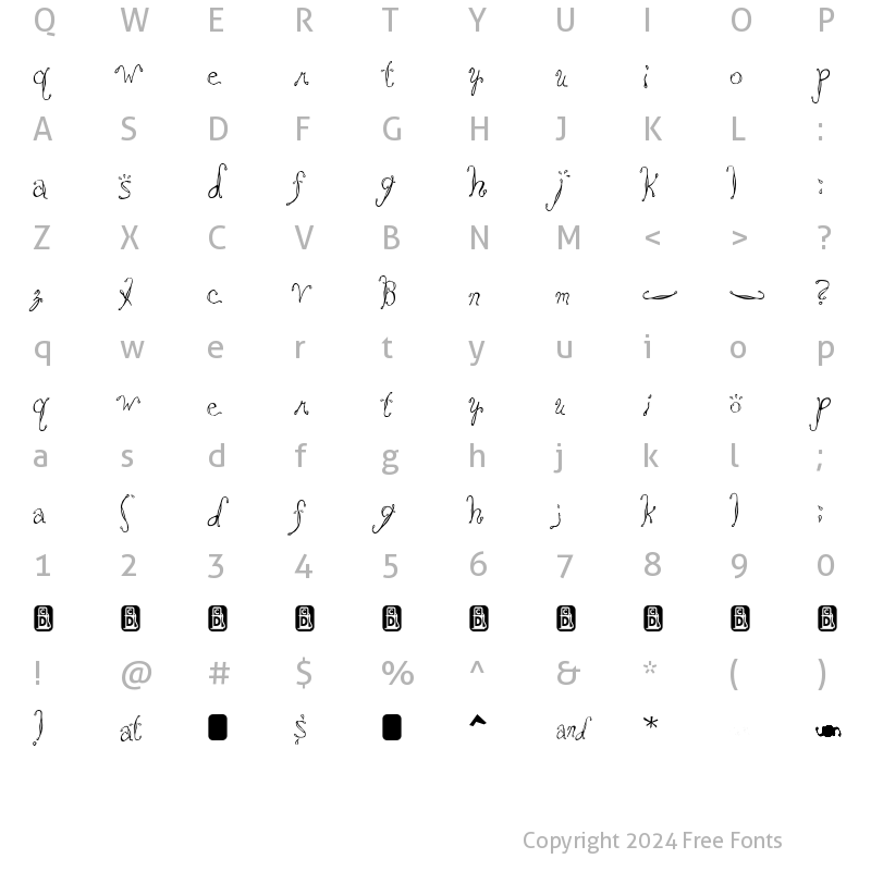 Character Map of Saltwater Regular