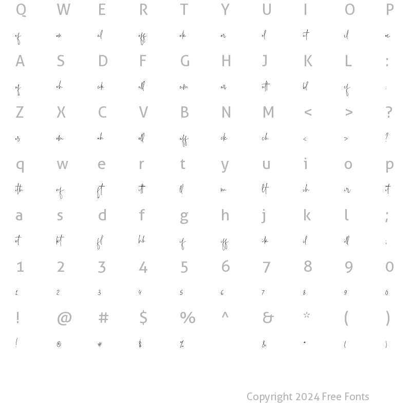 Character Map of Salty Feeling liga1 Salty Feeling liga1