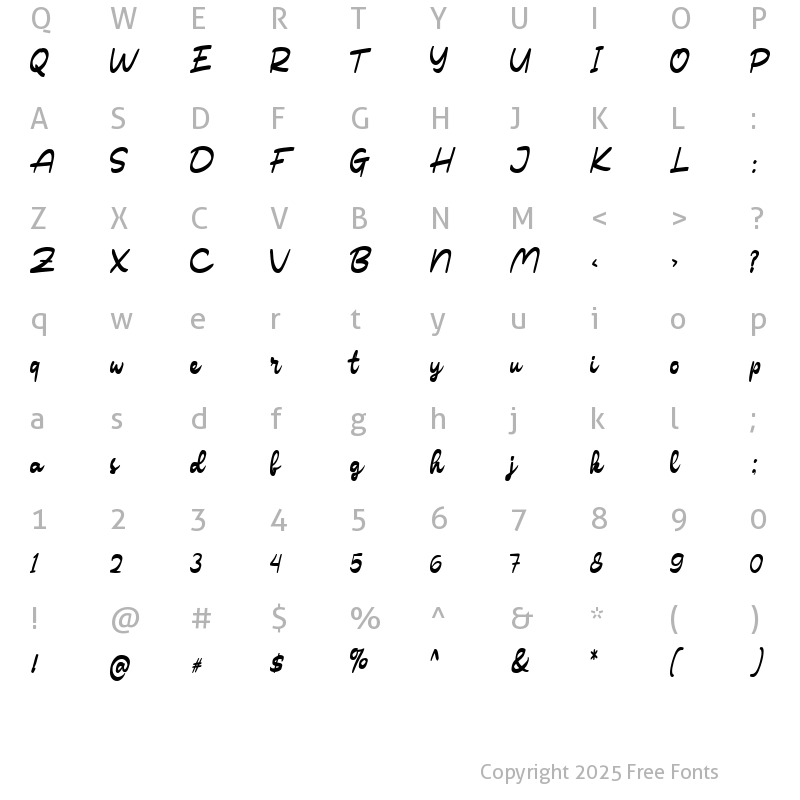 Character Map of Salyha Regular