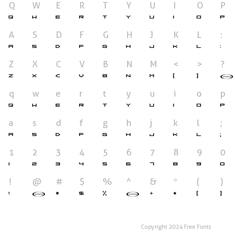 Character Map of Samba is Dead Regular