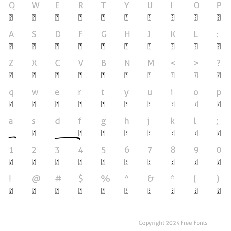 Character Map of Samble Tracie_Swash Bold