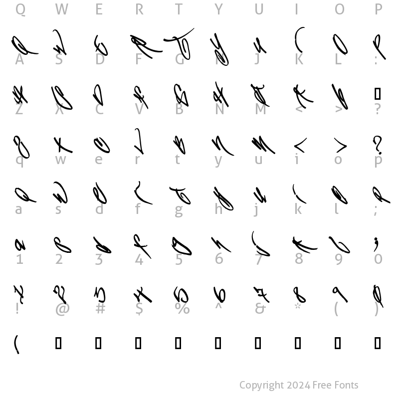 Character Map of SameGang Regular