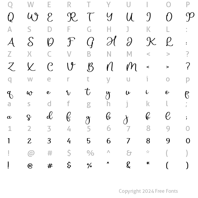 Character Map of Samerville Regular