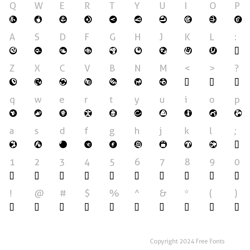 Character Map of Sam's Dingbats No.2 Regular