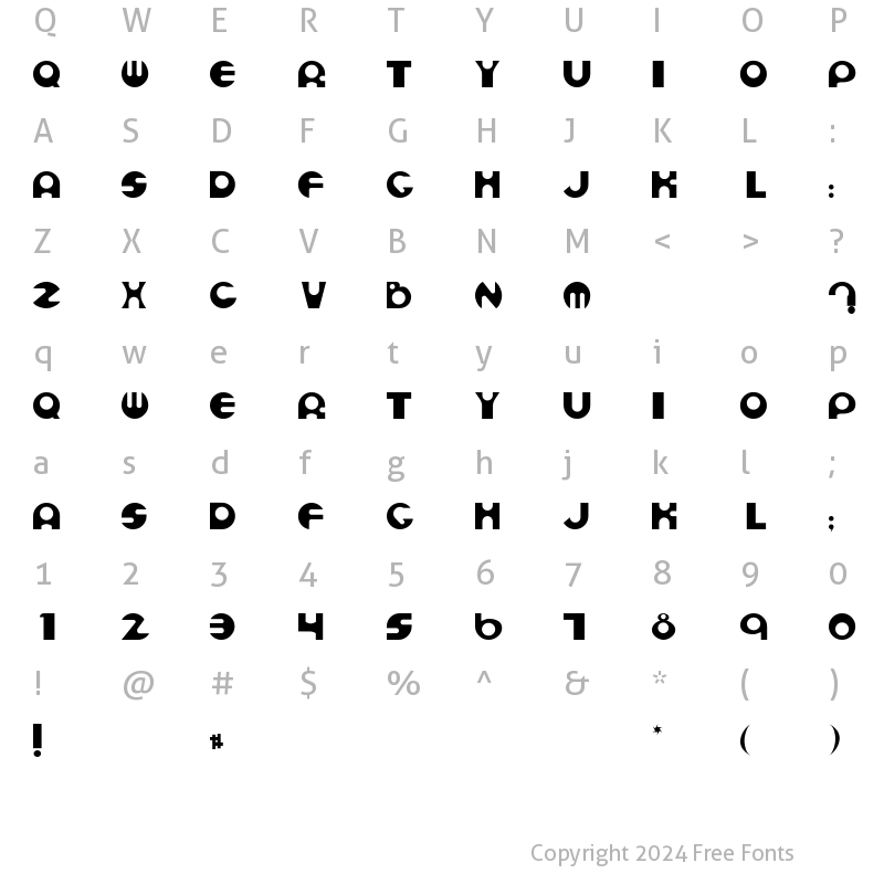 Character Map of Sanderst Regular