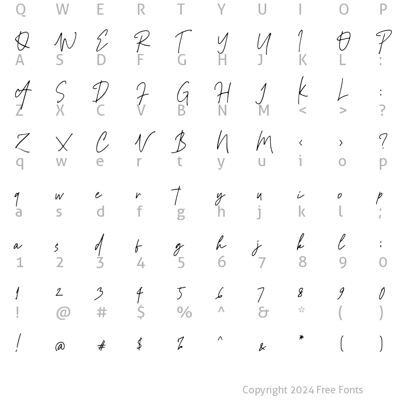 Character Map of Sandhalle Regular