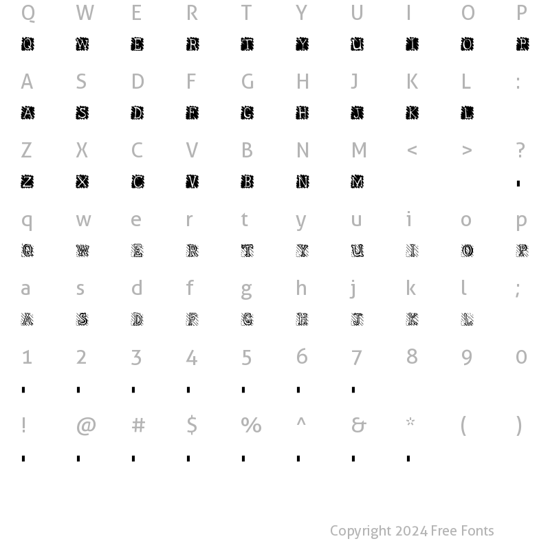 Character Map of Sandspiel Regular