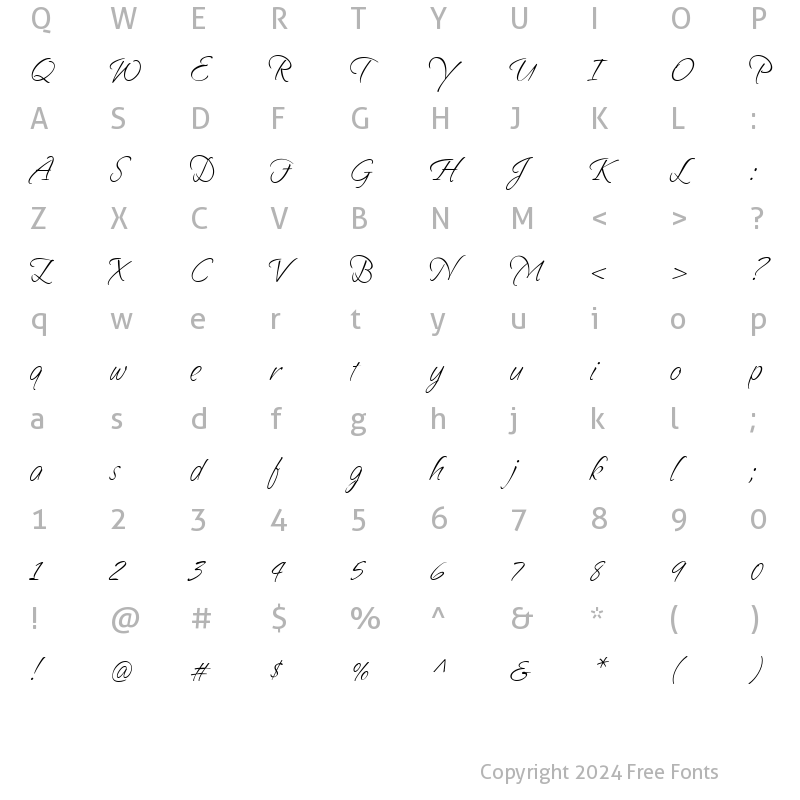 Character Map of SandyTextHmk Regular